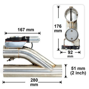 วาล์วไอเสียไฟฟ้าแบบตัดท่อเหล็กสแตนเลส ขนาด 2, 2.25, 2.5, 2.75 นิ้ว พร้อมรีโมทควบคุม รุ่น PP-YYS ขายดี - Product Image 5