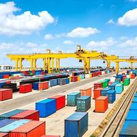 Grue portique conteneurisée à double poutre 45T certifiée CE, type RMG, montée sur rail pour système de manutention de grands conteneurs en entrepôt