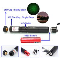 Pointeur laser 303 vert 532nm rouge 650nm avec chargeur de batterie 18650