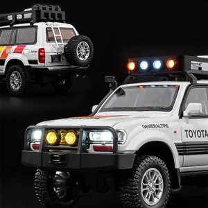 Modelo <span class=keywords><strong>de</strong></span> Auto Todoterreno <span class=keywords><strong>de</strong></span> Aleación Fundida a Presión a Escala <span class=keywords><strong>1</strong></span>/<span class=keywords><strong>24</strong></span> <span class=keywords><strong>para</strong></span> Land Cruiser LC80, con Simulación <span class=keywords><strong>de</strong></span> Sonido y Luz, <span class=keywords><strong>para</strong></span> Adolescentes y Adultos, Regalo - Product Image 4