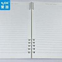 Carnet de composition à spirale à cinq dents en papier blanc B5 avec couverture en PP, 80 feuilles, pour usage promotionnel, Hubei
