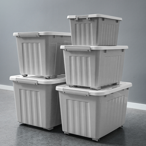 Multiple color plastic storage box with lid with wheels tool cabinet large capacity storage containers
