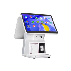 ระบบขายหน้าร้านแบบ All-in-One ระบบแอนดรอยด์ หน้าจอสัมผัสคู่ขนาด 15.6 นิ้ว พร้อมเครื่องพิมพ์ใบเสร็จ เครื่องสแกนบาร์โค้ด เหมาะสำหรับซูเปอร์มาร์เก็ตและร้านค้าปลีก - Product Image 1