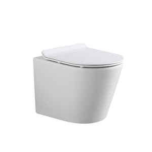 Inodoro suspendido sin borde de primera calidad, inodoro de cerámica minimalista con acabado liso, diseño moderno de alta gama para baño - Product Image 6