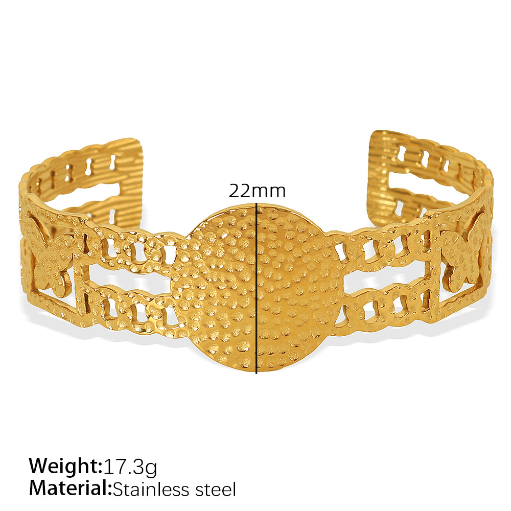 Brazalete dorado con apertura ajustable SZ102