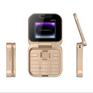 I16 Pro ponsel Sim ganda non-ponsel pintar i16, ponsel lipat Mini dengan tombol lipat untuk orang tua 2g F15