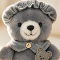 Porte-clés en peluche ours en peluche - Breloque de sac en polyester - Décoration de sac à dos