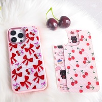 Coque de téléphone à panneau arrière magnétique remplaçable pour Iphone17/17pro/17promax/17air avec la dorure colorée rouge arc cerise