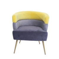 Ensemble de meubles de salon modernes et luxueux chaises d'appoint de designer en velours pour la maison et les villas élégantes et funky royal