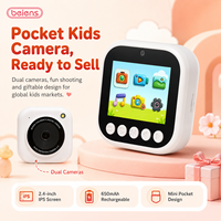 Cámara Digital para Niños con Pantalla IPS de 2.4 Pulgadas, Lente Dual, 48MP HD, Diseño Mini de Bolsillo, Grabadora de Video, Juguete C2, ABS y Silicona