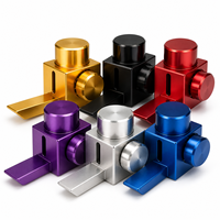 Botones Metálicos 3D de Acero Inoxidable Personalizados, Piezas de Botones Antiestrés OEM para Accesorios de Llaveros