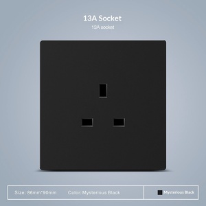 Prise <span class=keywords><strong>USB</strong></span> noire nordique standard britannique 13A, interrupteur Hong Kong Macao, éclairage électrique, charge rapide TYPE-C, panneau international 5 - Product Image 5
