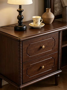 Traditional Upholstered Wooden <b>Bed</b> Frame <b>Queen</b> <b>Size</b> Mahogany Fabric Soft <b>Bed</b> with Panel Headboard - Product Image 6