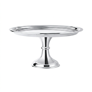 Support à gâteau rond en acier inoxydable pour servir gâteaux, pâtisseries, biscuits, décoration de la maison, Noël - Product Image 1