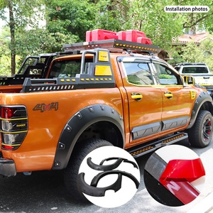 บังโคลนล้อรถยนต์คุณภาพสูง วัสดุ ABS สีดำ พร้อมรูยึดแบบรีเวท สำหรับรถฟอร์ด เรนเจอร์ ปี 2015-2023 - Product Image 2