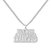 Collar con Colgante Personalizado de Acero Inoxidable con Zirconia, Estilo Hip-Hop, Regalo para el Día de San Valentín, Certificación CE
