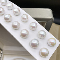 Perles d'eau douce naturelles rondes blanches 1A - 5A, vente en gros, 10-14 mm, forme ronde, perles Edison en vrac pour la fabrication de bijoux
