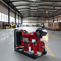 Moteur diesel turbocompressé de 258 ch, 6 cylindres, démarrage électrique, 190 kW, refroidi par eau, pompe, roulement, moteurs de machines, haute puissance
