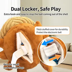 Otomatik köpekler Barking titreşir elektrikli Chew peluş oyuncak gerçekçi şarj edilebilir interaktif köpek oyuncak köpek için hareket aktif topu ile - Product Image 5