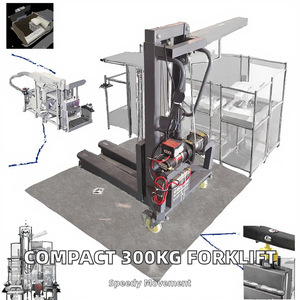 A empilhadeira elétrica portátil de 300 kg 1.6 m com garfos alargados e a iluminação do estágio soam elevadores destacáveis móveis pequenos - Product Image 3