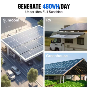 Panneau solaire à double verre monocristallin 100W 12V panneau solaire bifacial 120w 160w 220w 280w pour système solaire domestique - Product Image 6