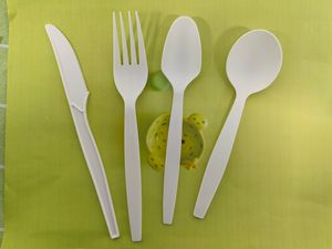 Prix de gros Xinyu – Ensemble de couverts jetables compostables <span class=keywords><strong>CLPA</strong></span> de 7 pouces (cuillère à soupe) – Écologique, biodégradable, recyclable, moderne - Product Image 4