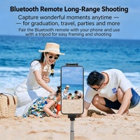 Écran magnétique pour selfie de la caméra arrière du téléphone, écran de diffusion WIFI pour selfie avec télécommande Bluetooth