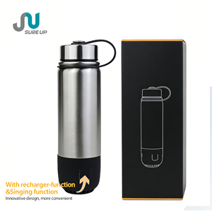 Botella de Vacío Inteligente de Lujo de 500 ml con Banco de Energía y Reproductor de Música, Juego de Regalo Empresarial de Acero Inoxidable, Paquete Personalizado - Product Image 1