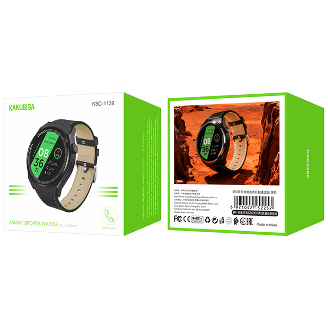 KAKUSIGA&JOKADE Wireless Charging BT Smart Watch  IP68 Touch Screen Smart Watch Waterproof Smart Sport Watch (Call Version)