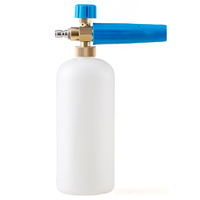 Lance de pot en mousse de neige réglable 1L, pistolet/buse de bouteille de lavage de voiture avec connecteur rapide 1/4"