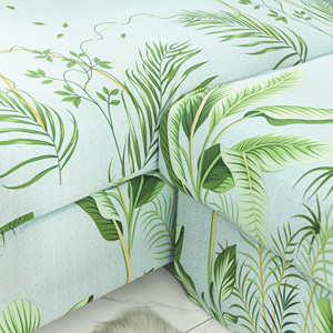 Su misura di modo di verde non-slip 4 5 6 posti divano copre decorazioni per la casa forma di l divano copertina stampata stretch - Product Image 2