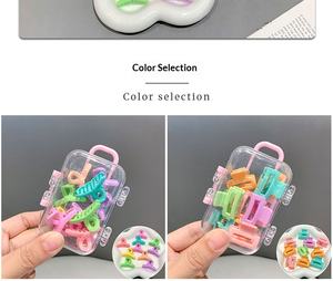 Stylische Kinder Mini Acryl Kunststoff Haarspangen Set Leuchtende Farbenfrohe Cartoon Großpackung Niedliche Haardekoration - Product Image 3