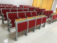 Mobilier scolaire en alliage d'aluminium pliant bureau et chaise d'étudiant universitaire table et siège de rangée pour la salle de classe de la salle de conférence du collège