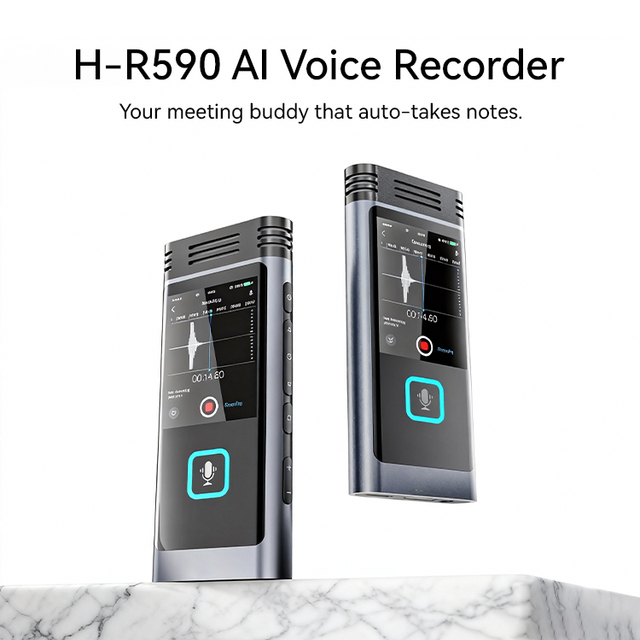 HBNKH  Professional AI Voice Recorder with ChatGpt DeepSeek Intelligent Voice Recorder for Meeting Lecture AI Voice Recorder