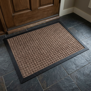 Tapete de Entrada Antideslizante, Resistente al Agua, Fácil de Limpiar, Delgado, para Interiores, con Base de Goma y Fibra Reciclada de Poliéster, Antibacteriano - Product Image 3