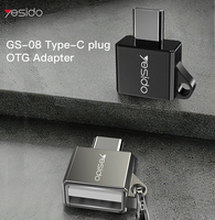 GS08 para Mini Adaptador OTG de Aleación de Aluminio USB Tipo-C con Cubierta de TPE para Teléfono Móvil, Lector de Tarjetas y Ratón