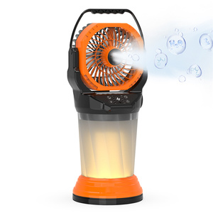 Ventilateur rafraîchisseur d'air 2L avec grand réservoir d'eau, oscillation multi-angle, LED rechargeable et brumisateur pour camping-car, voiture et usage extérieur - Product Image 1