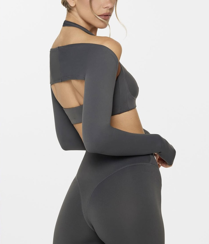 Châle (sans soutien-gorge)-Gris foncé