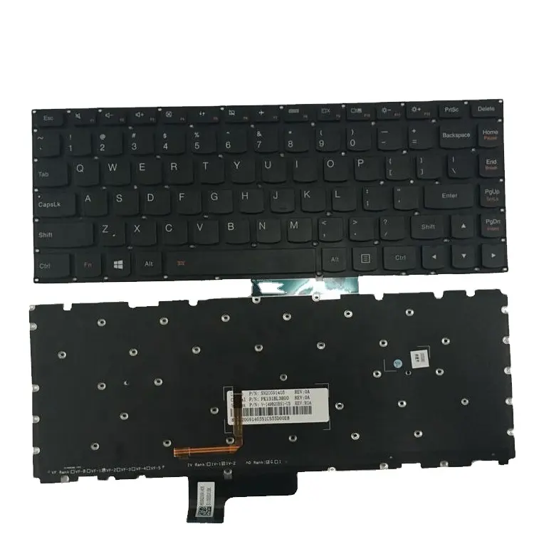 HK-HHT für Lenovo Ideapad Yoga 3 14 US Keyboard mit Hintergrund beleuchtung
