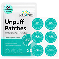 SOLOTREE Patchs Digestifs Personnalisés aux Herbes (Pissenlit, Fenouil) – Soutien Digestif Équilibrant – 30 Unités – Vente Directe Usine OEM pour Distributeurs