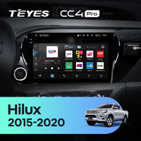 Autoradio multimédia TEYES CC4 PRO pour Toyota Hilux Pick Up AN120 2015-2020, CarPlay, Android Auto, 2DIN
