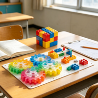 Balok Bangunan Anak-Anak Cetak Injeksi & Aksesoris Puzzle Edukatif ABS Aman untuk Pembelajaran Dini & Pengajaran Sains