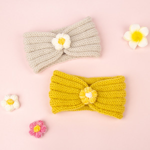 <span class=keywords><strong>Diadema</strong></span> elástica para niñas recién nacidas de invierno 2021, <span class=keywords><strong>diadema</strong></span> de punto barata con turbante de lana con <span class=keywords><strong>flores</strong></span>, <span class=keywords><strong>diadema</strong></span> para bebé - Product Image 3