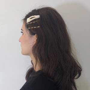 Lot de 3 Pièces, Pinces à <span class=keywords><strong>Cheveux</strong></span> en Métal et Perles pour Femmes, Bandeaux, Peignes, Épingles à <span class=keywords><strong>Cheveux</strong></span>, Barrettes, Accessoires pour <span class=keywords><strong>Cheveux</strong></span>, Outils de Coiffure - Product Image 5