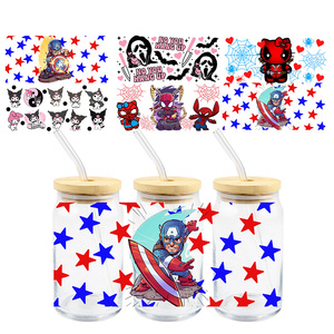 Calcomanías <span class=keywords><strong>de</strong></span> copa <span class=keywords><strong>de</strong></span> vidrio <span class=keywords><strong>de</strong></span> 16oz <span class=keywords><strong>de</strong></span> fábrica, pegatina <span class=keywords><strong>de</strong></span> corazón <span class=keywords><strong>de</strong></span> amor, envolturas <span class=keywords><strong>de</strong></span> transferencia UV DTF, calcomanías impermeables DIY, diseño <span class=keywords><strong>de</strong></span> dibujos animados - Product Image 2