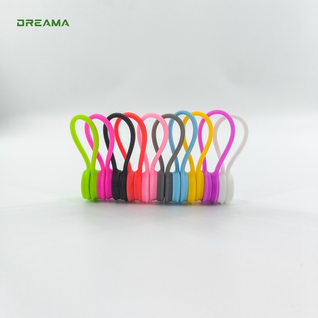 Creative Magnetic Silicone Cable Organizer & Winder with 11cm Storage Clip for Data Cables-Model FS-25