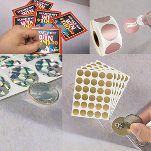 Autocollants à gratter en papier doré, 1 pouce, 450 pièces, 1,89 pouces x 0,59 pouces, rectangles, cartes à gratter, étiquettes - Product Image 4