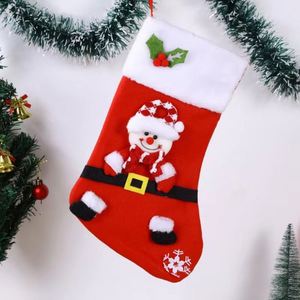 Nuevas Calcetines Suaves de Algodón para Decoración de Árbol de Navidad, Bolsa de Dulces; Bolsa de Regalo de Papá Noel, Reno y Muñeco de Nieve - Product Image 4