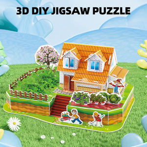 Jouet de <span class=keywords><strong>puzzle</strong></span> <span class=keywords><strong>en</strong></span> papier 3D créatif, jouet de <span class=keywords><strong>puzzle</strong></span> éducatif pour enfants, modèle de construction de maison <span class=keywords><strong>en</strong></span> <span class=keywords><strong>puzzle</strong></span> - Product Image 1