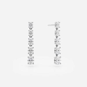 New Best Selling 14K Gold Lab Diamond Dangle Earrings Bridal Drop Earrings - Product Image 2